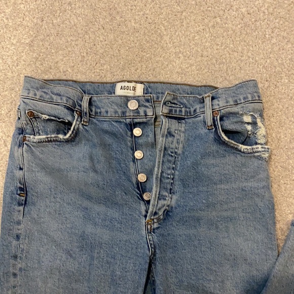 AGOLDE light distressed skinny jeans high waist 28 - Picture 2 of 7